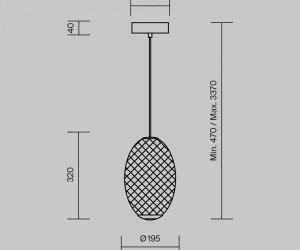 Подвесной светильник Maytoni MOD397PL-L14B3K