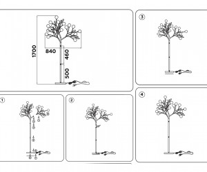 TR3029/27 WH/CH белый/хром G4/27 max 20W D840*1700