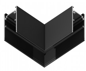 GL3372 BK черный коннектор угловой для накладного шинопровода 85*85*H53.7