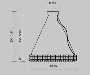 Подвесной светильник Maytoni MOD335PL-L30CH3K