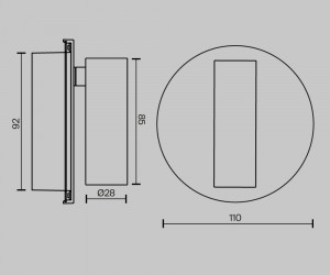 Настенный светильник (бра) Technical C176WL-9W-2.7-4K-MG