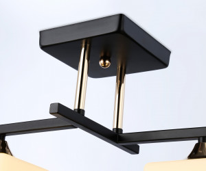 TR303112/2 BK/FGD/FR черный/золото/белый матовый E27/2 max 40W 360*190*290