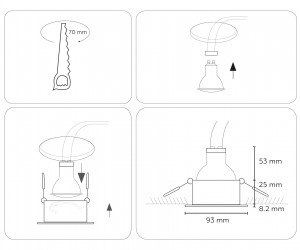 TN111 BK черный IP44 GU5.3 D93*33