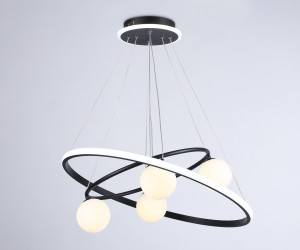 FL66323/1+4 BK черный 69W 3000K-6400K+G9/4 D600/400*1200 (ПДУ ИК)