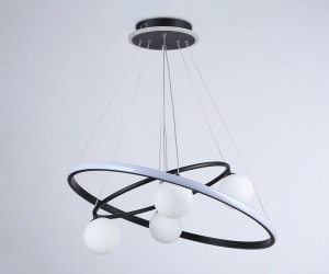 FL66323/1+4 BK черный 69W 3000K-6400K+G9/4 D600/400*1200 (ПДУ ИК)