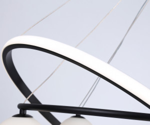 FL66323/1+4 BK черный 69W 3000K-6400K+G9/4 D600/400*1200 (ПДУ ИК)