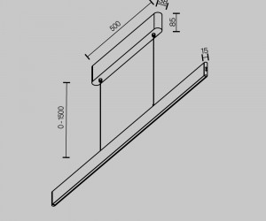 Подвесной светильник Technical P109PL-36W2.7-6K-BS