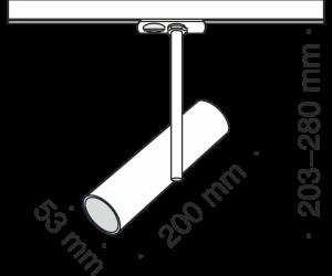 Трековый светильник Technical TR005-1-GU10-W