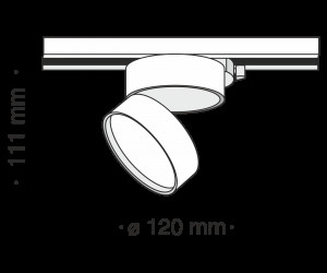 Трековый светильник Technical TR007-1-18W3K-B4K