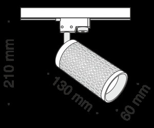 Трековый светильник Technical TR011-1-GU10-W