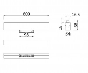 Трековый светильник Technical TR012-2-20W3K-W
