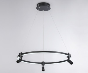 FL5293/1+3 BK черный 54W 3000K/4200K/6400K+4200K D600*1200 (ПДУ ИК)