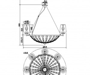 Подвесной светильник Maytoni H021PL-08CH