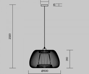 Подвесной светильник Maytoni MOD409PL-01B