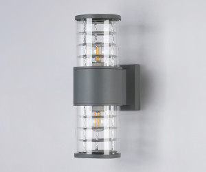 ST2523/2 GR/CL серый/прозрачный IP54 E27/2 max 11W 305*110*155