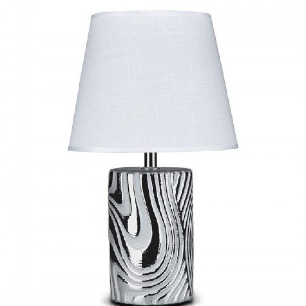 К-ES031 Sliver+White shade H33см (24) светильник настольный