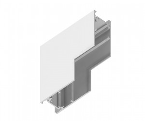 GL3377 WH белый коннектор угловой внутренний для накладного шинопровода 85*85*H26.9