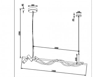 Подвесной светильник Maytoni MOD166PL-L30GB3K