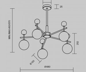 Подвесной светильник Maytoni MOD436PL-05BS