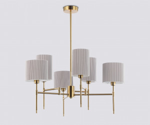 LH72381/6 BS/GR латунь/серый E14*6 max 40W D690*705