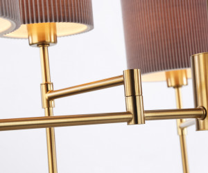 LH72381/6 BS/GR латунь/серый E14*6 max 40W D690*705