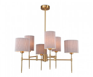 LH72381/6 BS/GR латунь/серый E14*6 max 40W D690*705