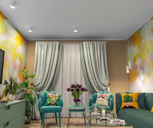 DK3090-WH+YE Светильник накладной IP 20, 10 Вт, GU5.3, LED, белый/желтый, пластик