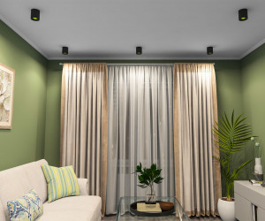 DK3090-BK+GR Светильник накладной IP 20, 10 Вт, GU5.3, LED, черный/зеленый, пластик