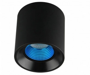 DK3090-BK+CY Светильник накладной IP 20, 10 Вт, GU5.3, LED, черный/голубой, пластик