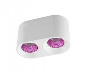 DK3096-WH+PI Светильник накладной IP 20, 10 Вт, GU5.3, LED, белый/розовый, пластик