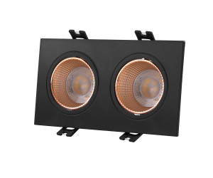DK3072-BBR Встраиваемый светильник, IP 20, 10 Вт, GU5.3, LED, черный/бронзовый, пластик
