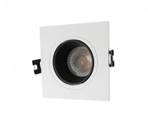 DK3071-WH+BK Встраиваемый светильник, IP 20, 10 Вт, GU5.3, LED, белый/черный, пластик