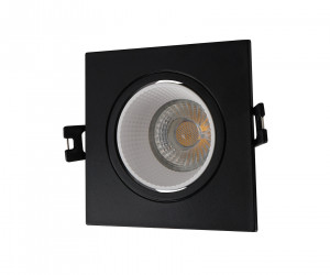 DK3071-BK+WH Встраиваемый светильник, IP 20, 10 Вт, GU5.3, LED, черный/белый, пластик