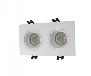 DK3072-WH Встраиваемый светильник, IP 20, 10 Вт, GU5.3, LED, белый/белый, пластик