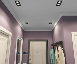 DK3072-BK+CH Встраиваемый светильник, IP 20, 10 Вт, GU5.3, LED, черный/хром, пластик