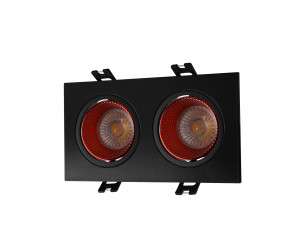 DK3072-BK+RD Встраиваемый светильник, IP 20, 10 Вт, GU5.3, LED, черный/красный, пластик