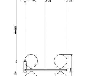 Подвесной светильник Maytoni MOD013PL-04BS1