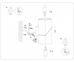 FW2474 WH белый G9 max 40W 155*60*90