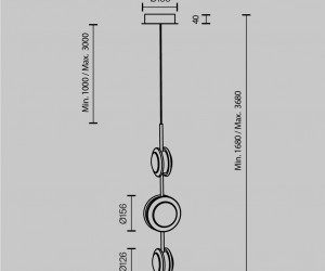 Подвесной светильник Maytoni MOD361PL-L22BS3K