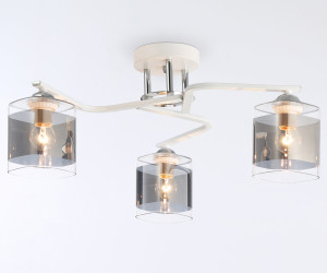 TR303217/3 WH/CH/SM белый/хром/дымчатый E27*3 max 60W D540*250