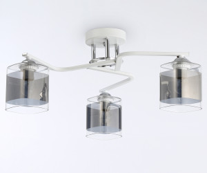 TR303217/3 WH/CH/SM белый/хром/дымчатый E27*3 max 60W D540*250