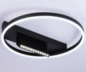 FL51458/1+1 BK черный 60W 3000K-6400K+4200K D500*110 (ПДУ РАДИО 2.4G)