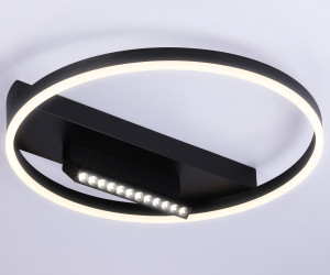 FL51458/1+1 BK черный 60W 3000K-6400K+4200K D500*110 (ПДУ РАДИО 2.4G)