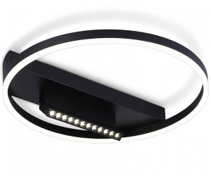 FL51458/1+1 BK черный 60W 3000K-6400K+4200K D500*110 (ПДУ РАДИО 2.4G)