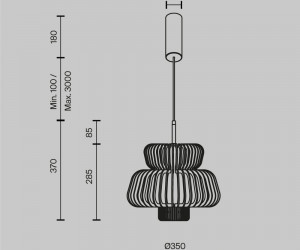 Подвесной светильник Maytoni MOD465PL-L12BK1