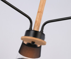 TR4740/3 BK/LW черный/светлое дерево E27/3 max 40W D760*350