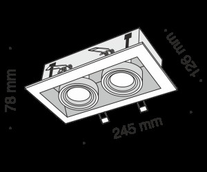 Встраиваемый светильник Technical DL008-2-02-B