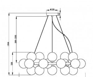 Подвесной светильник Maytoni MOD545PL-25B