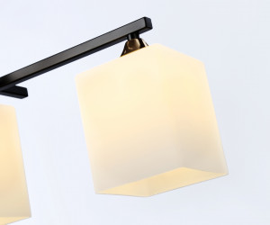 TR303114/3 BK/FGD/FR черный/золото/белый матовый E27/3 max 40W 490*260*290