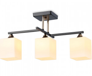 TR303114/3 BK/FGD/FR черный/золото/белый матовый E27/3 max 40W 490*260*290